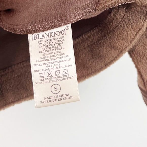 NWT BlankNYC Fleece Button Front Shirt Jacket Shacket Brown - Picture 6 of 6